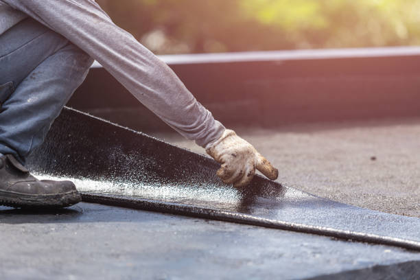 Professional Emergency Waterproofing technician working in Reed City, MI